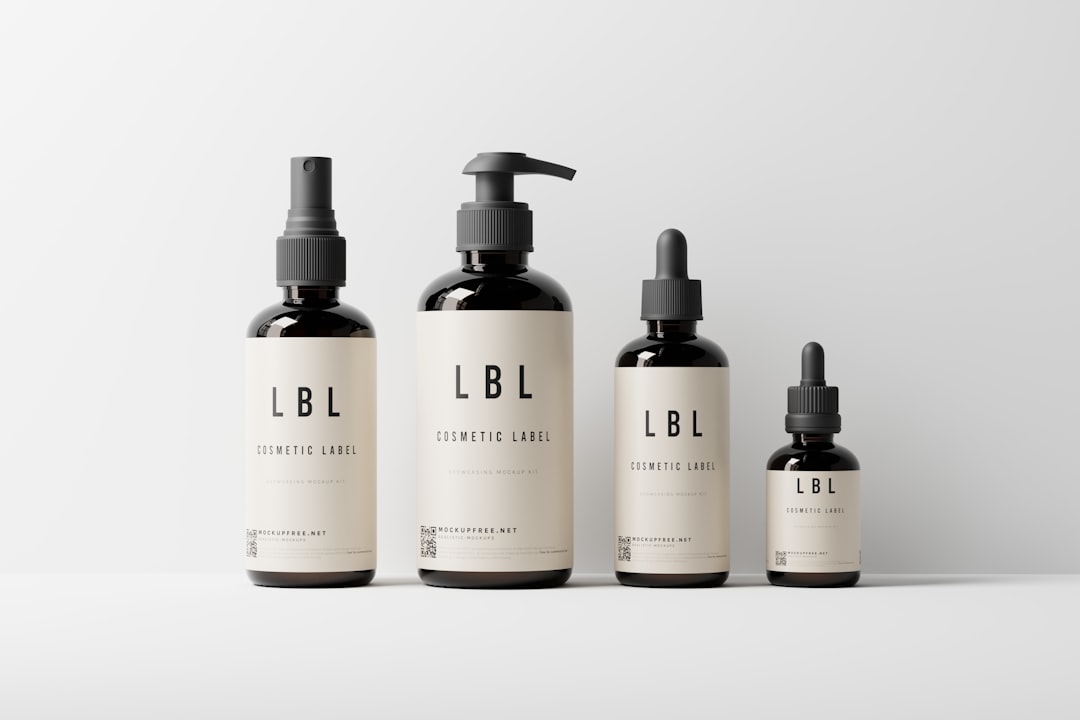 Cosmetic Label Showcasing Mockup Kit Display your label design realistically with cosmetic bottle label mockup kit This set of cosmetic bottle label mockups created mainly for showcasing your label design. with clear white backdrop and minimal setup your label will be the main focus of the scene. Download the PSD files of this mockup for free from Mockup Free : https://mockupfree.net